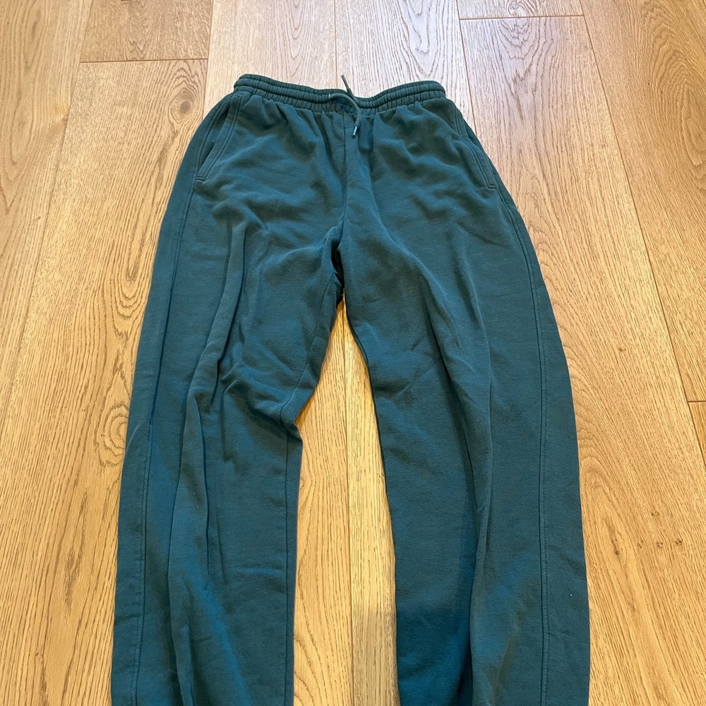 green sweatpants